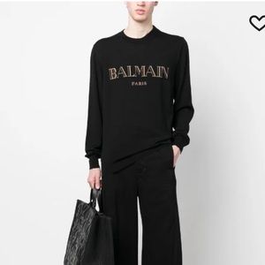 balmain black sweater size 34